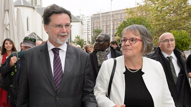 Robert Cramer und Liliane Maury Pasquier. Robert Cramer und Liliane Maury Pasquier.