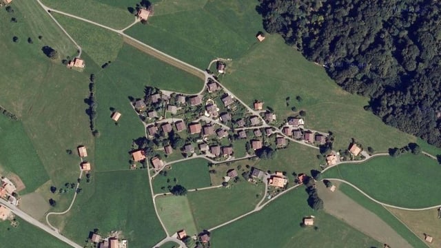 Luftaufnahme der Maurersweide. Luftaufnahme der Maurersweide.