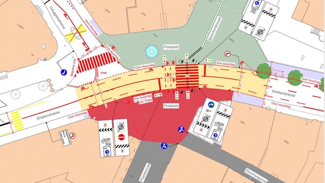 plan da vias per la plazza da posta a Cuira plan da vias per la plazza da posta a Cuira