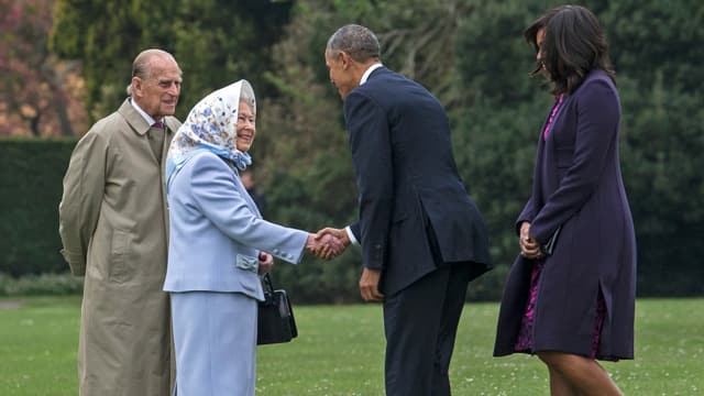 Queen Elizabeth mit Barack Obama Queen Elizabeth mit Barack Obama