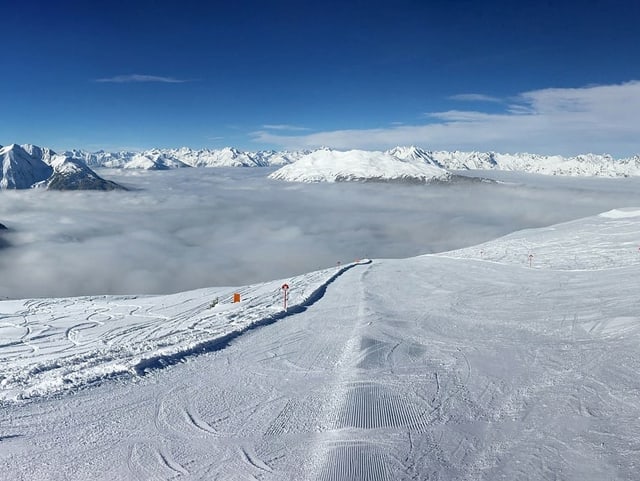 leere Skipiste leere Skipiste