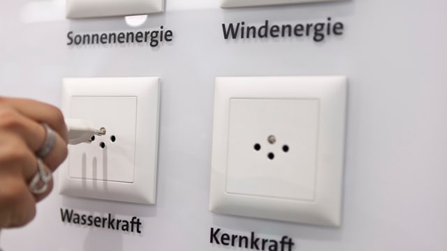 Steckdose mit verschiedenen Stromquellen. Steckdose mit verschiedenen Stromquellen.