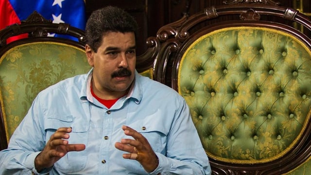 Porträt von Venezuelas Präsident Nicolás Maduro. Porträt von Venezuelas Präsident Nicolás Maduro.