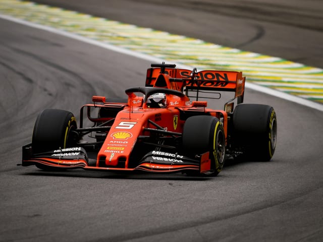 Sebastian Vettel im Ferrari. Sebastian Vettel im Ferrari.