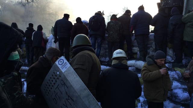 Demonstranten in Kiew. Demonstranten in Kiew.