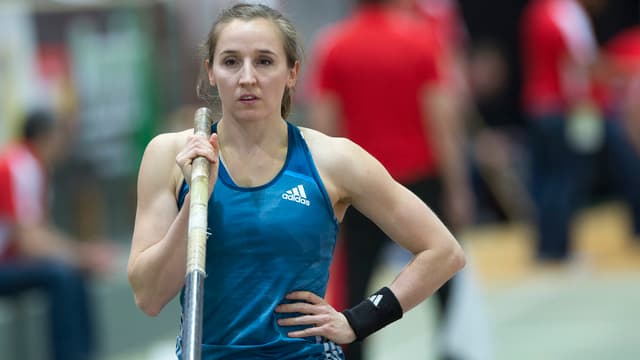 Nicole Büchler konzentriert sich auf ihren nächsten Sprung. Nicole Büchler konzentriert sich auf ihren nächsten Sprung.