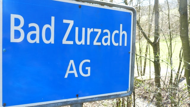 Ortsschild der Gmeinde Bad Zurzach Ortsschild der Gmeinde Bad Zurzach