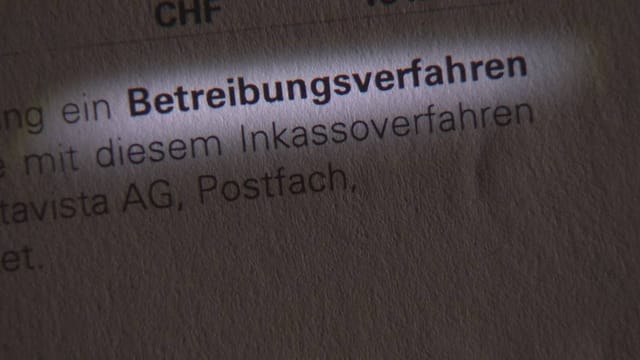 Brief mit Androhung eines Betreibungsverfahrens. Brief mit Androhung eines Betreibungsverfahrens.