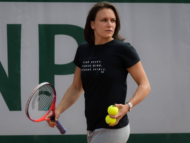 Die Trainerin von Petra Martic. Die Trainerin von Petra Martic.