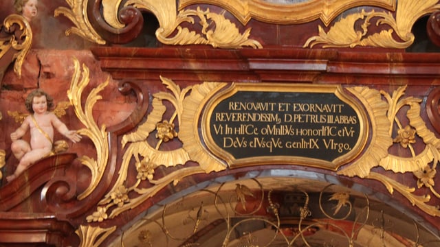 Eine Inschrift im Kloster Eine Inschrift im Kloster