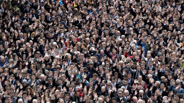 Stimmvolk an der Landsgemeinde 2019 in Appenzell Stimmvolk an der Landsgemeinde 2019 in Appenzell