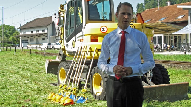 Zentralbahn-Geschäftsführer Renato Fasciati zum Doppelspur-Ausbau (05.08.2015)