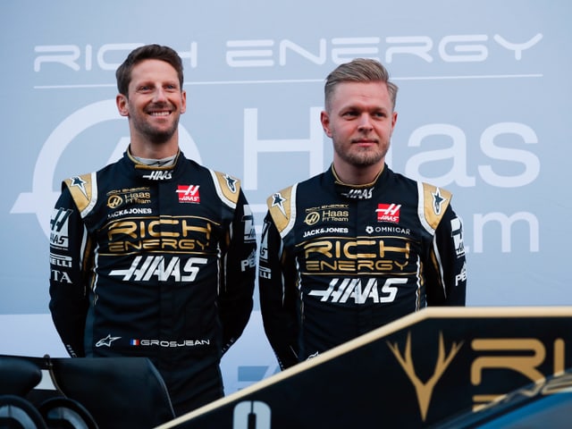 Der Genfer Romain Grosjean und Kevin Magnussen.