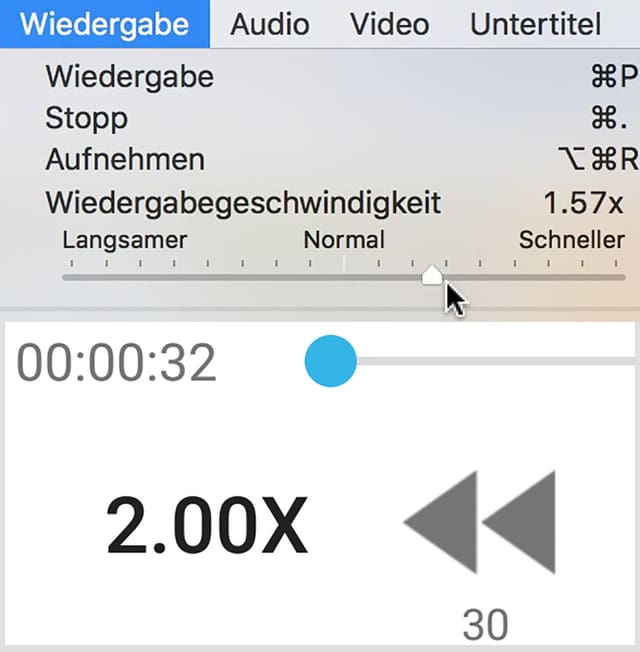 Screenshots zweier Player mit 2.00x-Beschleunigungs-Funktion. Screenshots zweier Player mit 2.00x-Beschleunigungs-Funktion.