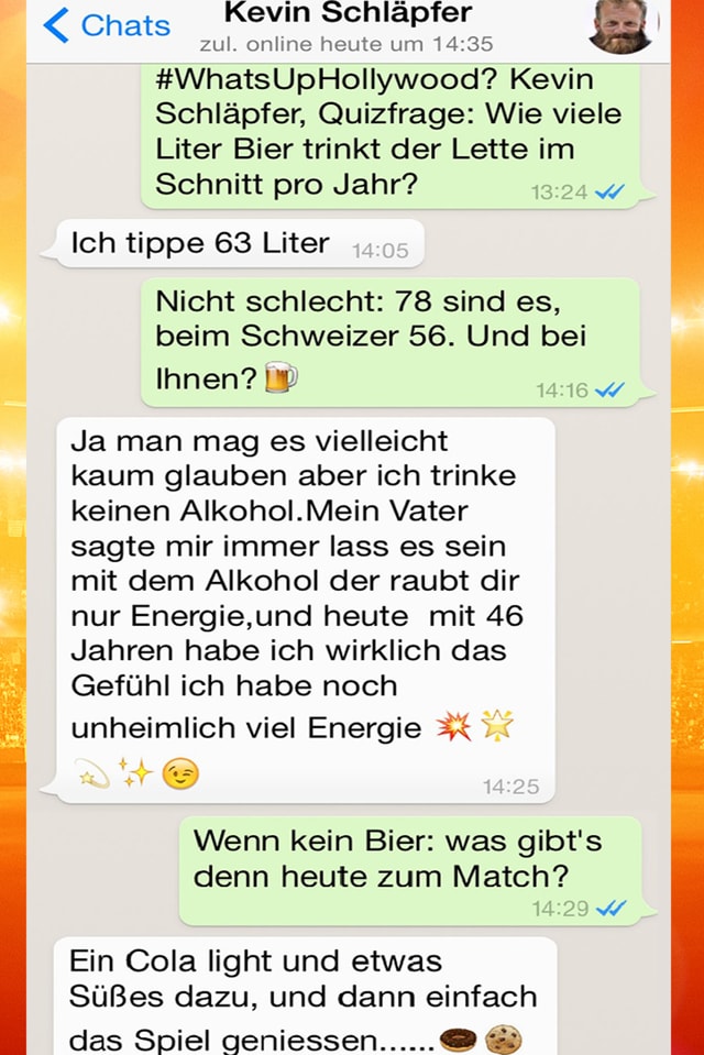 Kevni Schläpfer gibt per Whatsapp Auskunft. Kevni Schläpfer gibt per Whatsapp Auskunft.