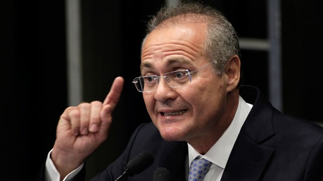 Der brasilianische Senatspräsident Renan Calheiros Der brasilianische Senatspräsident Renan Calheiros