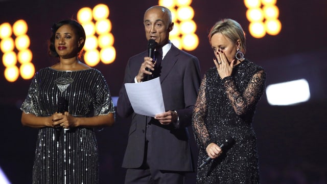 Pepsi DeMacque, Andrew Ridgeley und Shirlie Holliman. Pepsi DeMacque, Andrew Ridgeley und Shirlie Holliman.