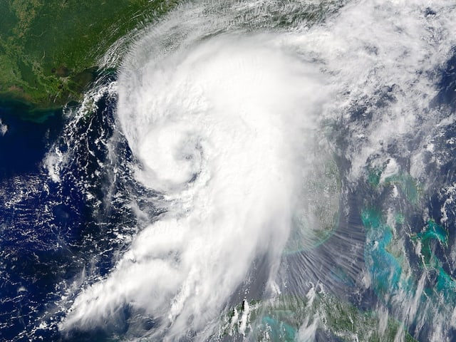 Sturmwolke mit Sturmauge über Florida Sturmwolke mit Sturmauge über Florida