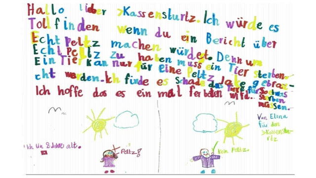 Brief mit Kinderschrift und Zeichnungen. Brief mit Kinderschrift und Zeichnungen.