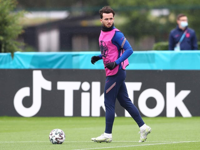Ben Chilwell im Training am Ball. Ben Chilwell im Training am Ball.