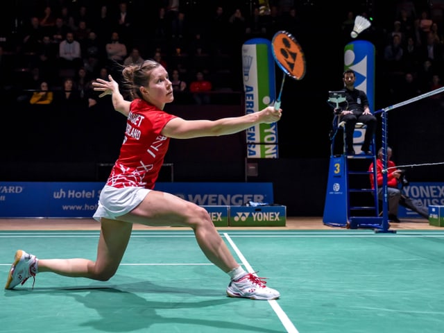 Badminton-Spielerin. Badminton-Spielerin.