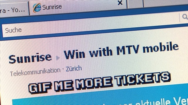 Webseite auf Bildschirm Webseite auf Bildschirm