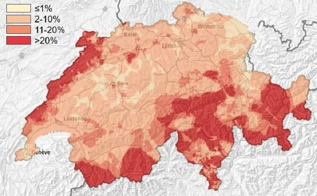 Radonkarte der Schweiz Radonkarte der Schweiz