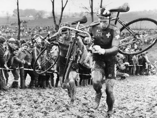 Albert Zweifel (r.) und Roland Liboton an der WM 1986 in Belgien. Albert Zweifel (r.) und Roland Liboton an der WM 1986 in Belgien.