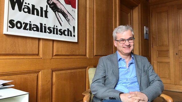 Markus Somm in seinem Büro bei der Basler Zeitung. Markus Somm in seinem Büro bei der Basler Zeitung.