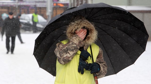 Schnee und Kälte in Moskau Schnee und Kälte in Moskau
