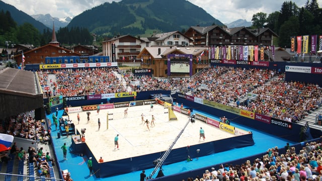 Blick über das Stadion in Gstaad. Blick über das Stadion in Gstaad.