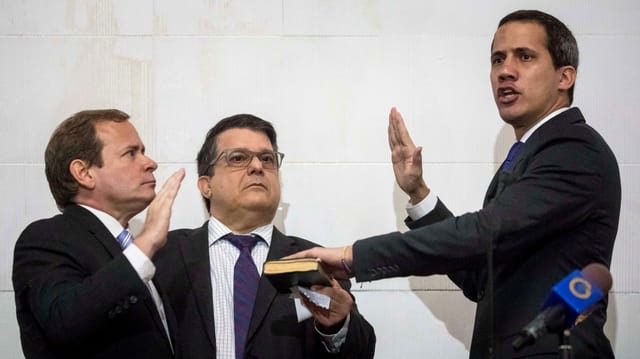 Juan Guaidó schwört den Eid Juan Guaidó schwört den Eid