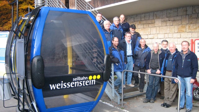 Gondel der Seilbahn Weissenstein. Gondel der Seilbahn Weissenstein.