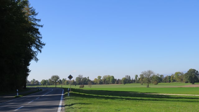 Rechts von der Hauptstrasse war ein riesiger Weiher des Klosters St. Urban. Rechts von der Hauptstrasse war ein riesiger Weiher des Klosters St. Urban.