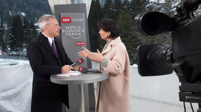 Doris Leuthard im Open-Air-Studio Doris Leuthard im Open-Air-Studio