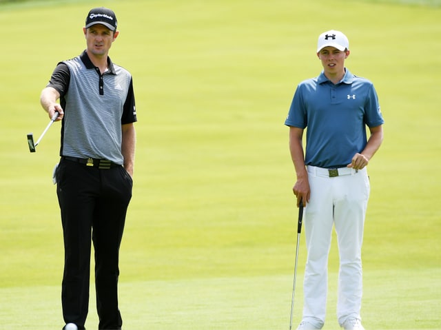 Justin Rose und Matthew Fitzpatrick besprechen Justin Rose und Matthew Fitzpatrick besprechen