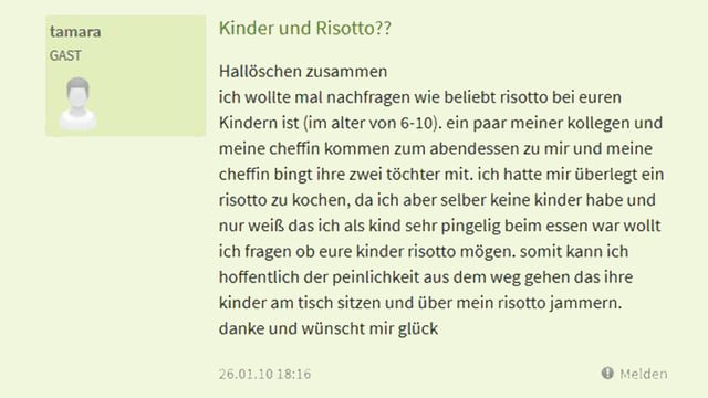 Screenshot Risottoforum Screenshot Risottoforum
