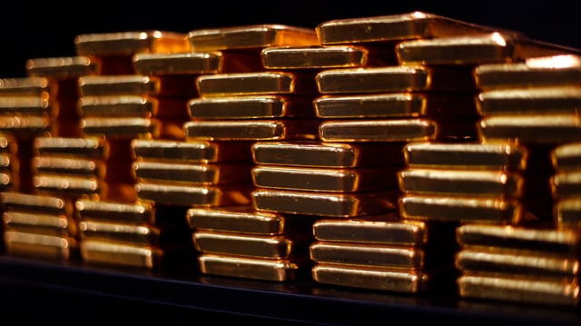 Goldbarren. Goldbarren.