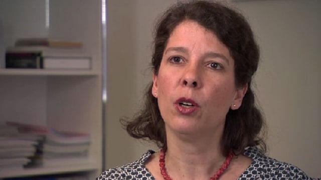 Frau in einer Interviewsituation. Frau in einer Interviewsituation.