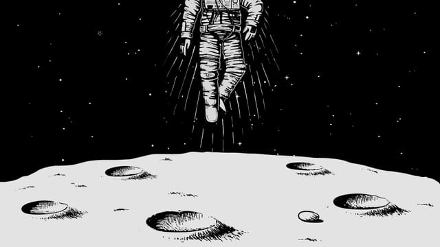 Astronaut auf dem Mond