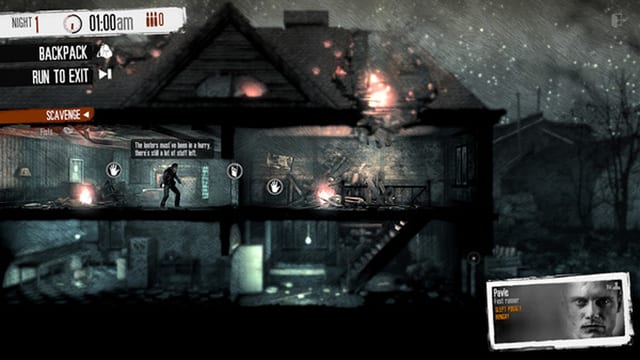 Spielszene aus «This War of Mine» Spielszene aus «This War of Mine»