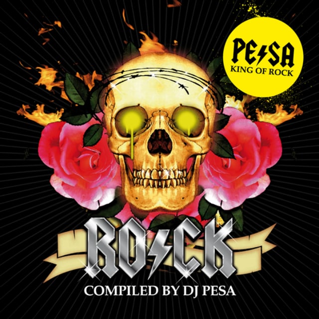 Totenkopf mit Rosen, CD-Cover von DJ Pesas Rock Mix-CD Totenkopf mit Rosen, CD-Cover von DJ Pesas Rock Mix-CD