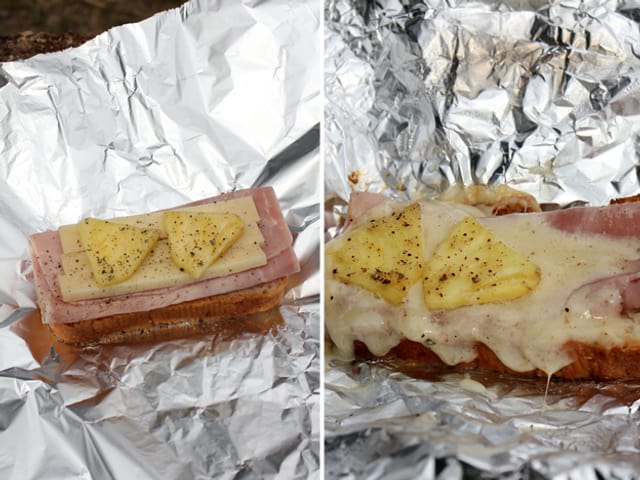 Toast Hawaii kalt und gegrillt. Toast Hawaii kalt und gegrillt.