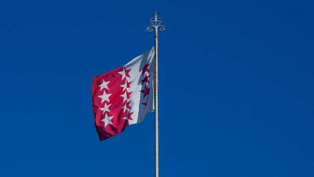 Walliser Flagge. Walliser Flagge.