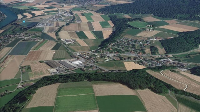 3D-Kartenansicht Fisibach mit Blickrichtung Osten 3D-Kartenansicht Fisibach mit Blickrichtung Osten