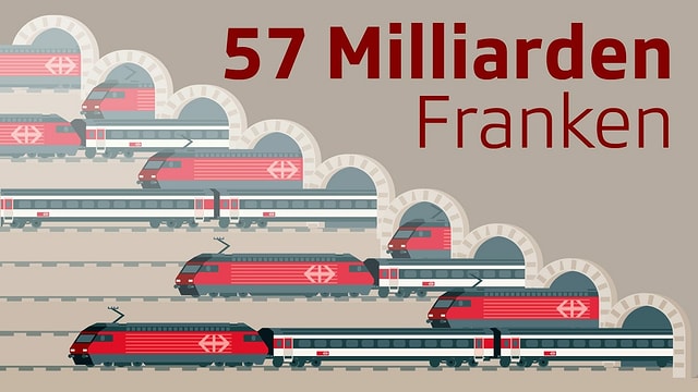 Züge fahren durch mehrere Gotthard-Basistunnel. Züge fahren durch mehrere Gotthard-Basistunnel.