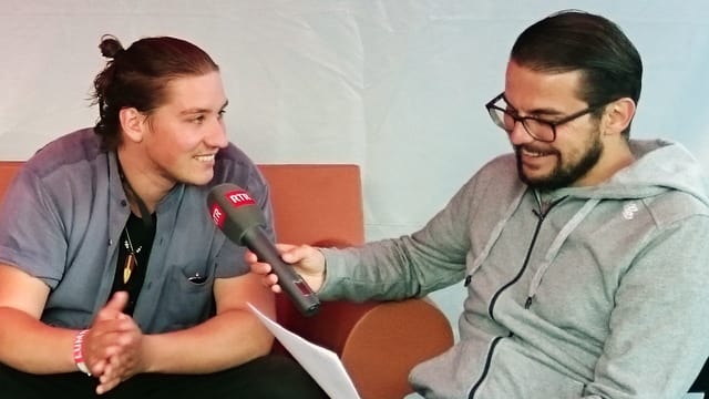 Marius en discurs cun Danilo Bavier. Marius en discurs cun Danilo Bavier.