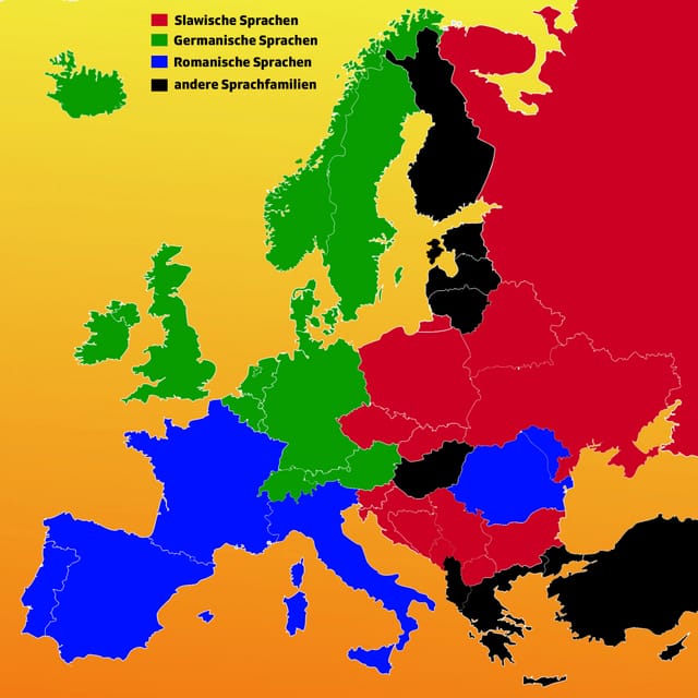 Sprachkarte Europas Sprachkarte Europas