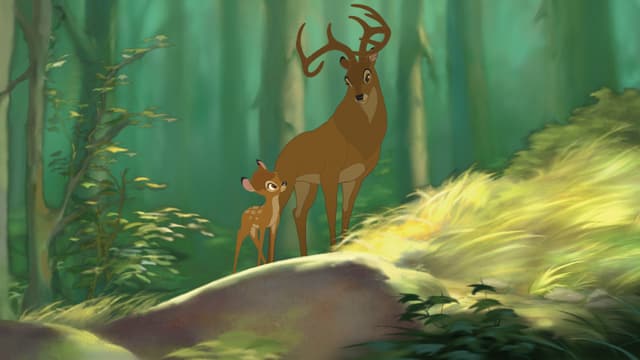 Bambi und Hirsch-Vater. Bambi und Hirsch-Vater.