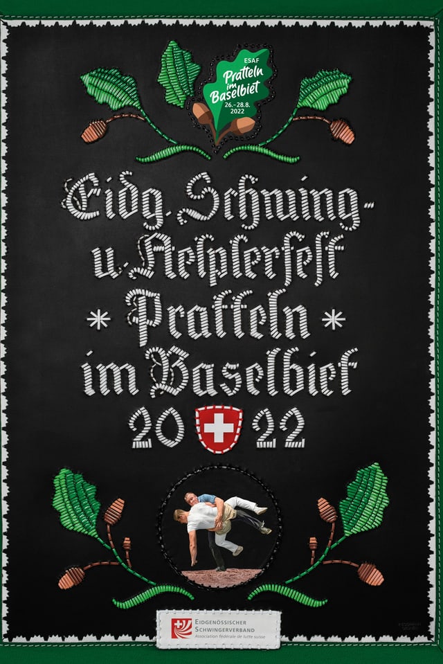 Plakat mit Stickereien Plakat mit Stickereien